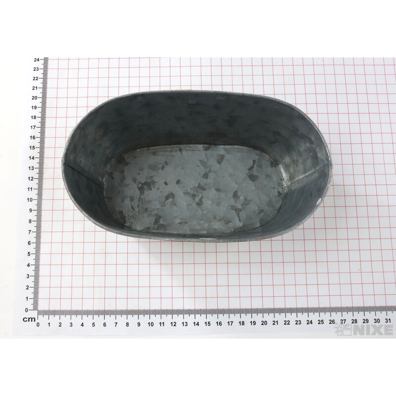 PLECHOVÁ MISKA OVÁL 19x11x9cm*BÍLÁ