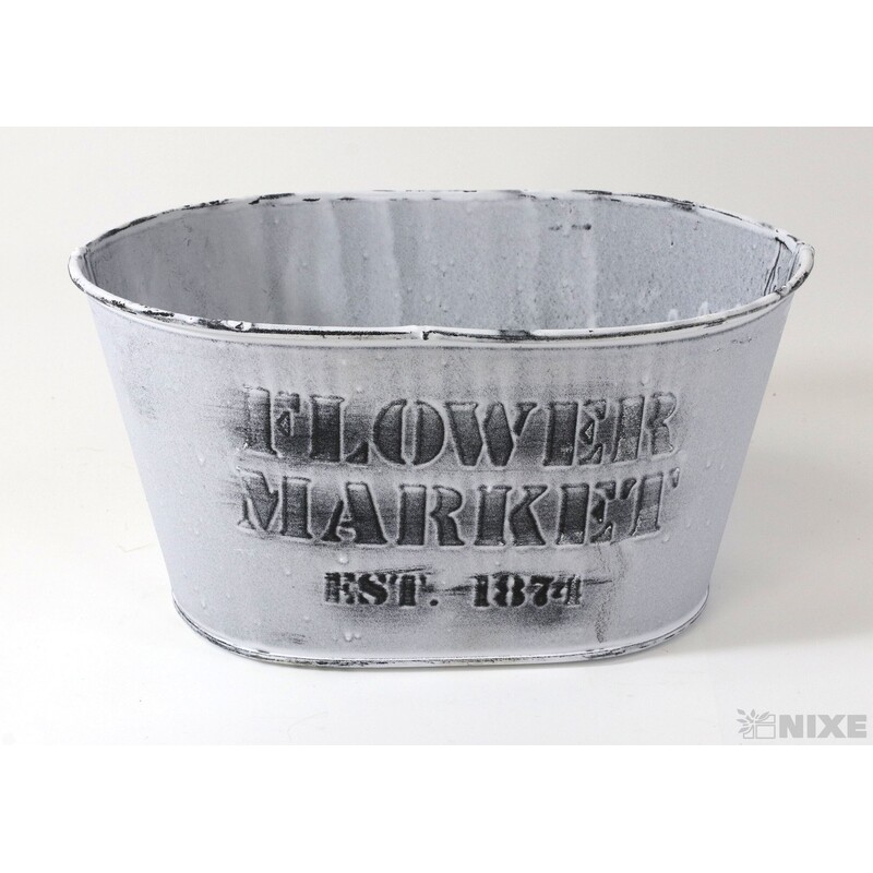 PLECHOVÁ MISKA OVÁL 19x13x10cm*BÍLÁ