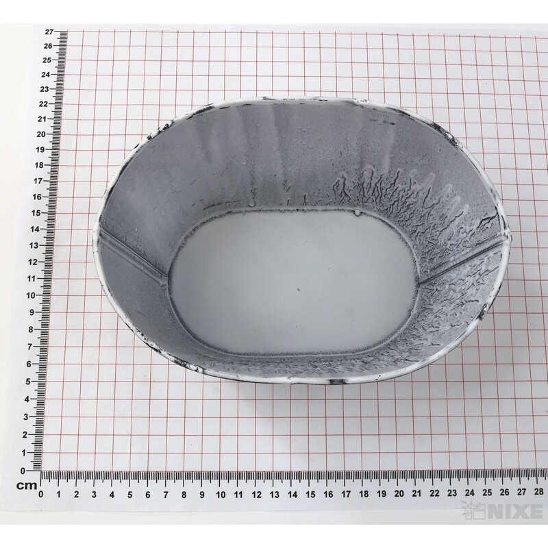 PLECHOVÁ MISKA OVÁL 19x13x10cm*BÍLÁ