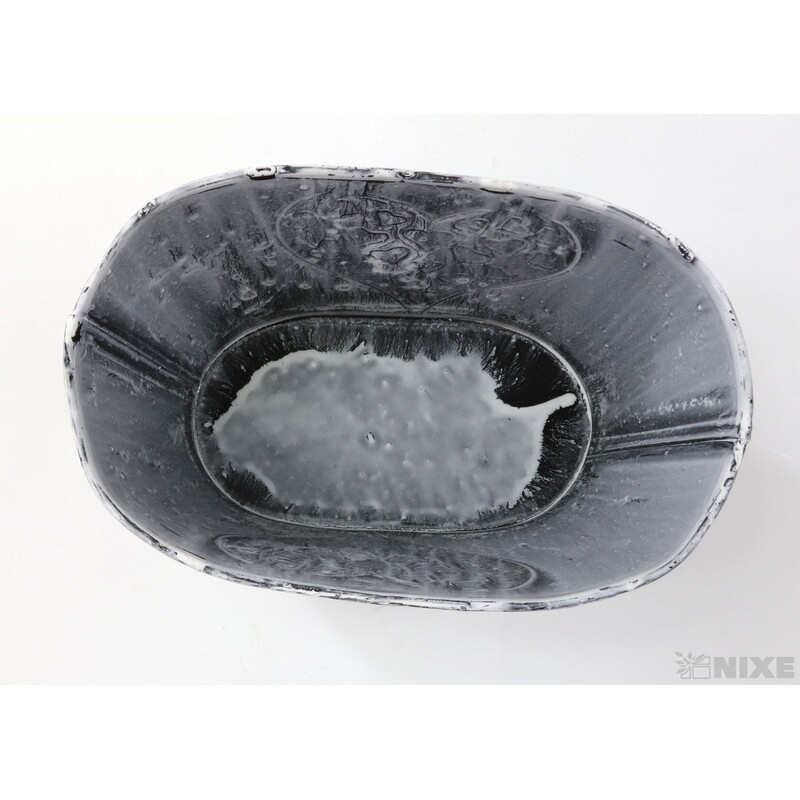 PLECHOVÁ MISKA OVÁL 17x11x09cm*BÍLÁ