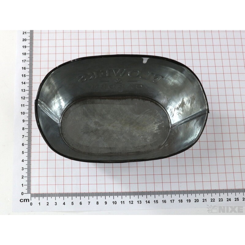 PLECHOVÁ MISKA OVÁL 17x11x09cm*BÍLÁ