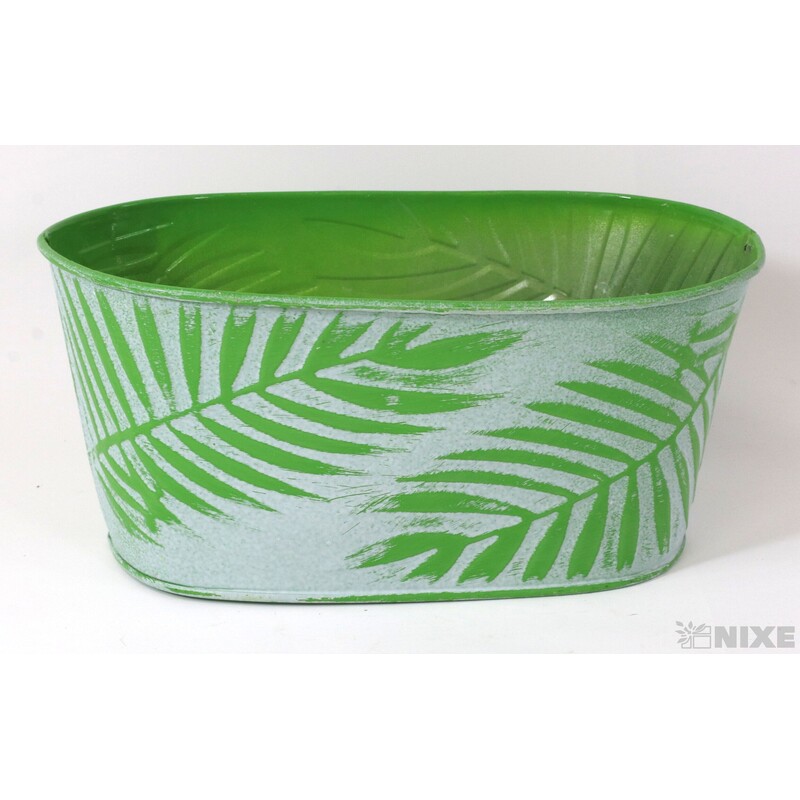 PLECHOVÁ MISKA OVÁL 19x11x9cm*ZELENÁ