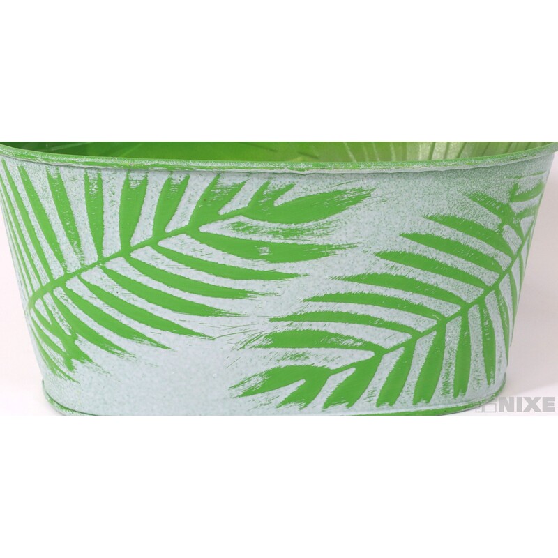 PLECHOVÁ MISKA OVÁL 19x11x9cm*ZELENÁ