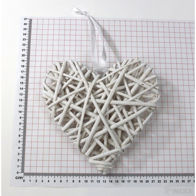 SRDCE ZÁVĚS 20cm*BÍLÁ