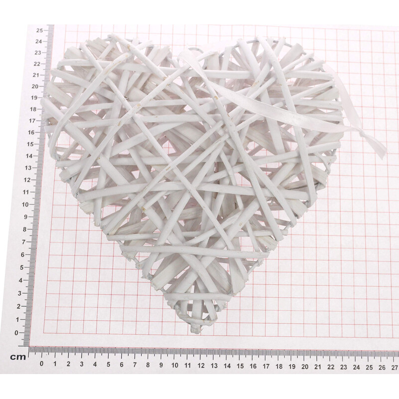 ZÁVĚS SRDCE 25cm*BÍLÁ