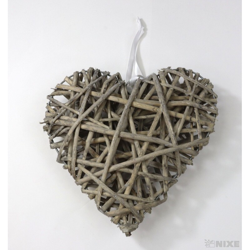 SRDCE ZÁVĚS 24cm*ŠEDÁ