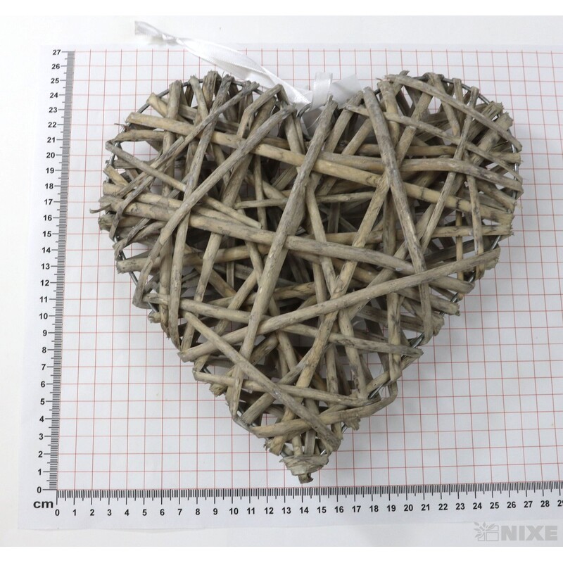 SRDCE ZÁVĚS 24cm*ŠEDÁ