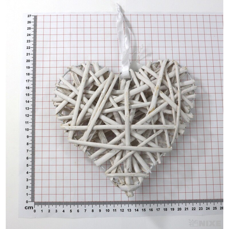 SRDCE ZÁVĚS 19cm*BÍLÁ