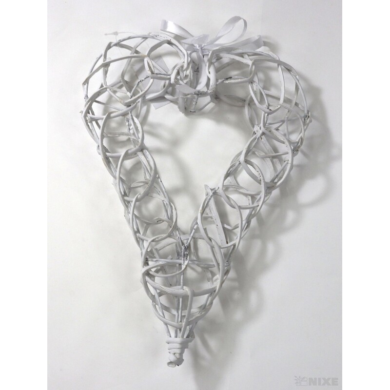 SRDCE ZÁVĚS 29cm*BÍLÁ