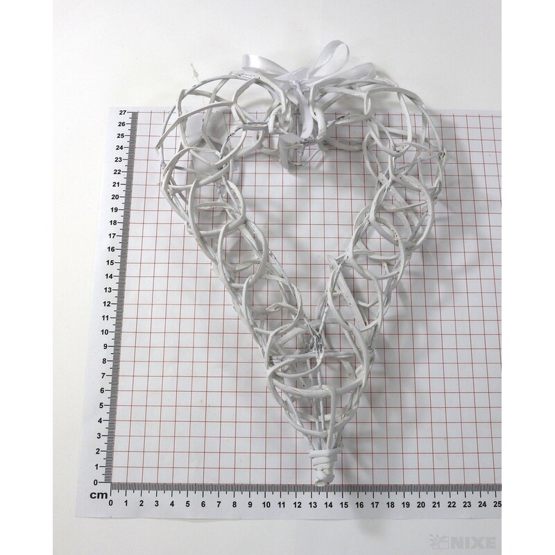 SRDCE ZÁVĚS 29cm*BÍLÁ