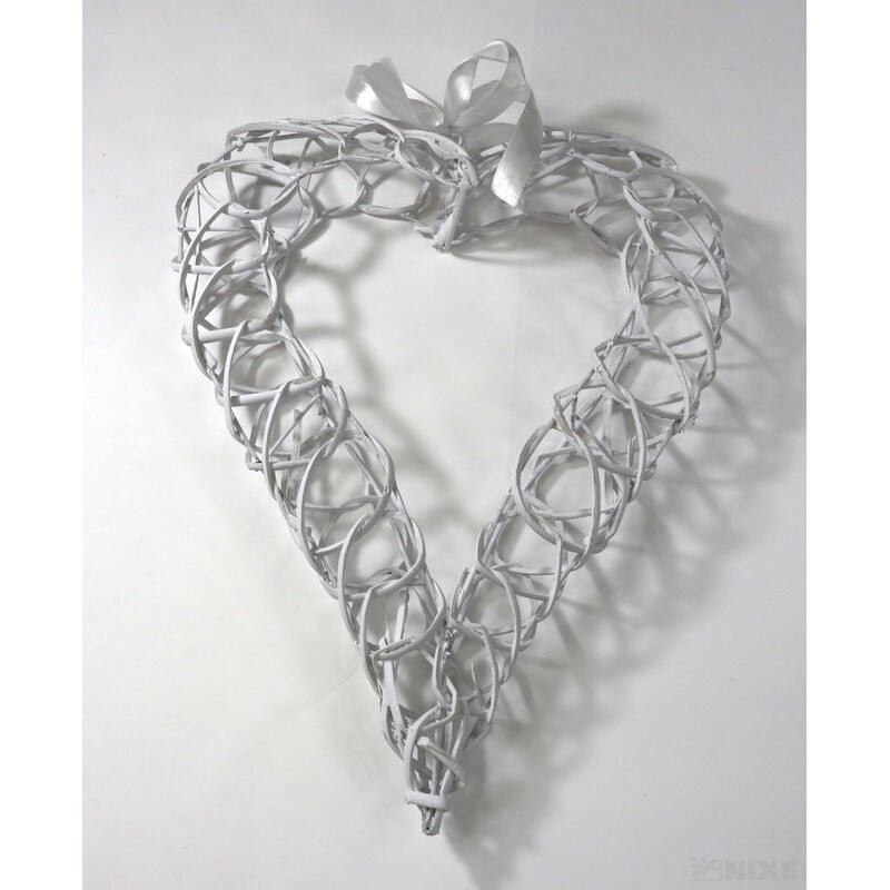 SRDCE ZÁVĚS 39cm*BÍLÁ