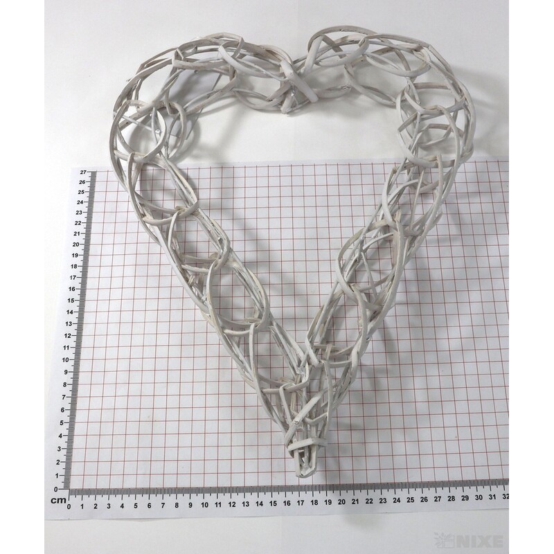 SRDCE ZÁVĚS 40cm*BÍLÁ