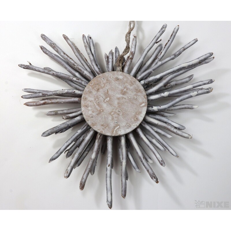 SRDCE ZÁVĚS 31cm*ŠEDÁ