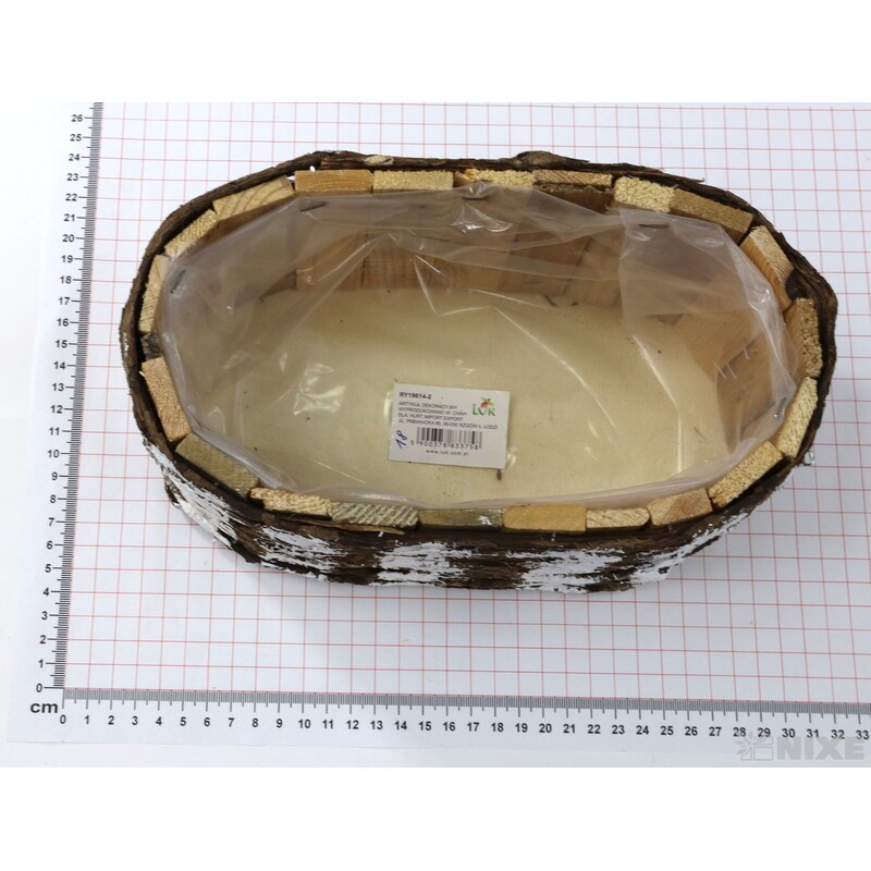 OBAL KŮRA OVÁL 23X12X11cm*PŘÍRODNÍ