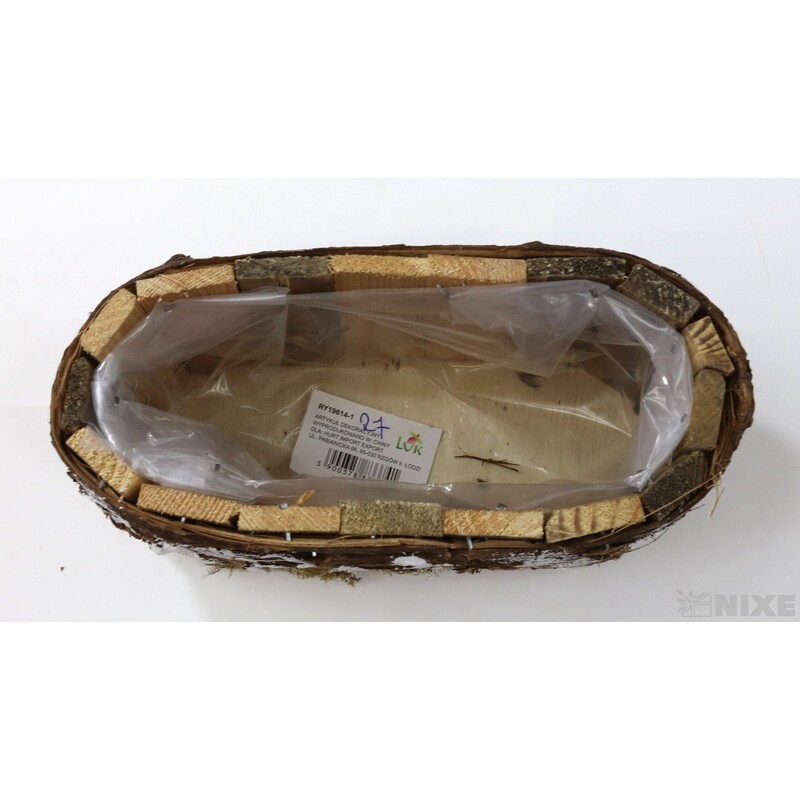 OBAL KŮRA OVÁL 18x7x9cm*PŘÍRODNÍ