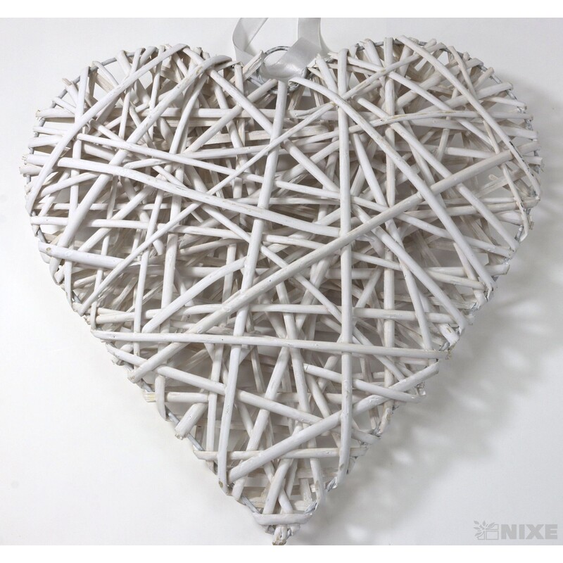 SRDCE ZÁVĚS 35cm*BÍLÁ