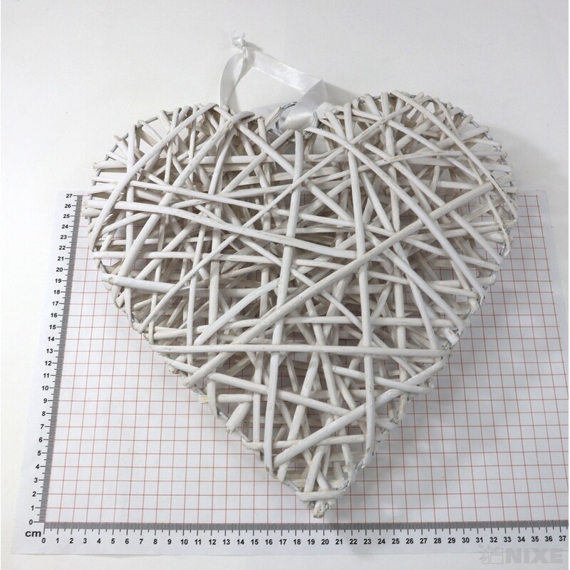 SRDCE ZÁVĚS 35cm*BÍLÁ