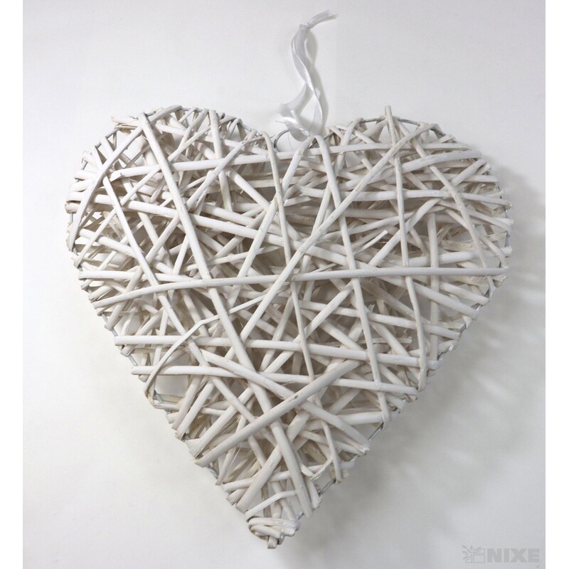 SRDCE ZÁVĚS 40cm*BÍLÁ