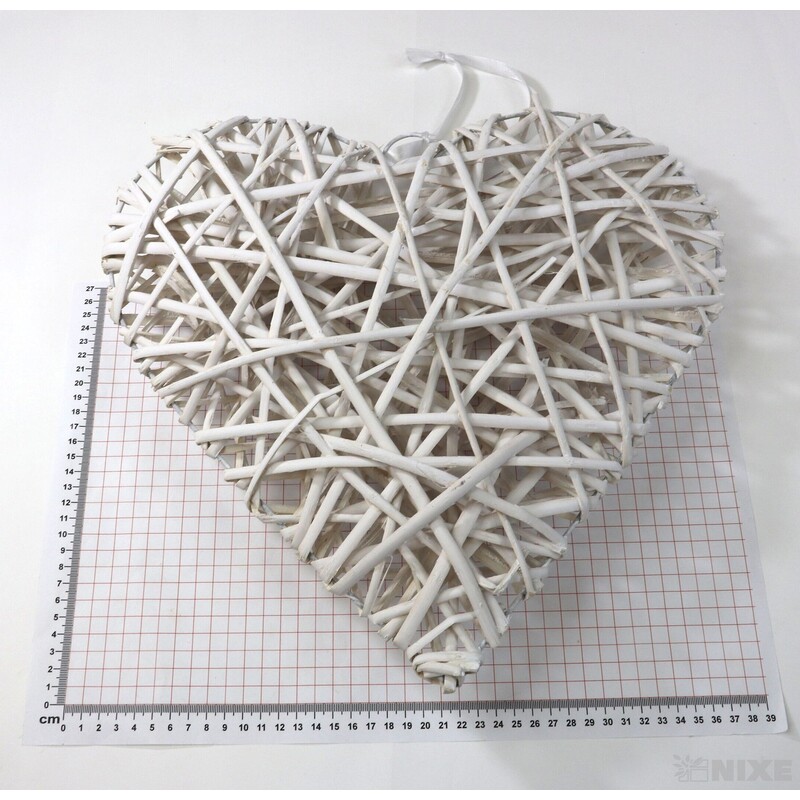 SRDCE ZÁVĚS 40cm*BÍLÁ