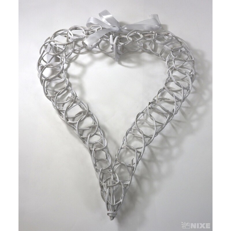 SRDCE RATTAN 49cm*BÍLÁ