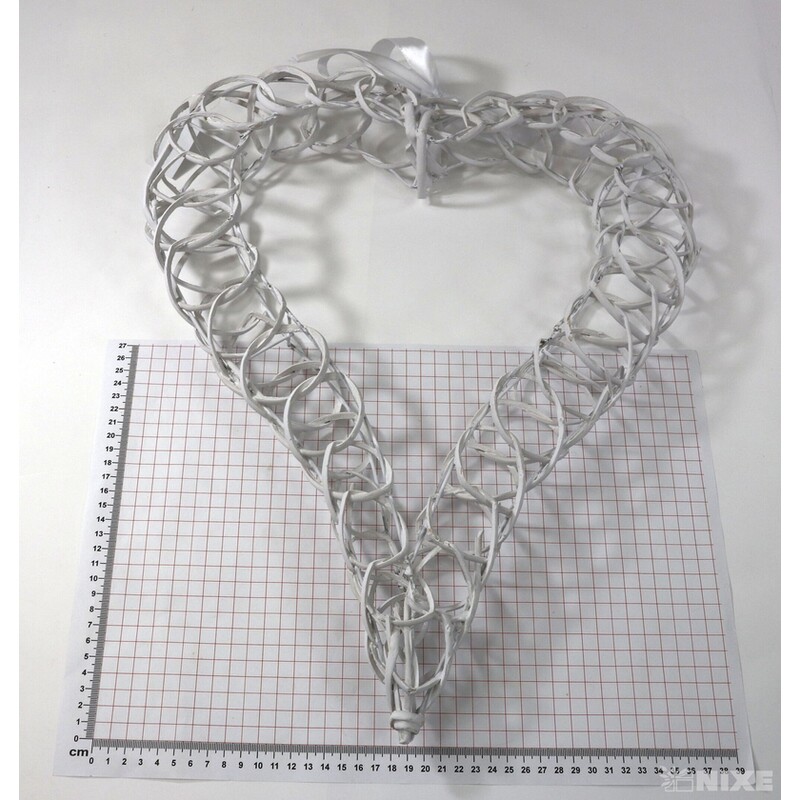 SRDCE RATTAN 49cm*BÍLÁ