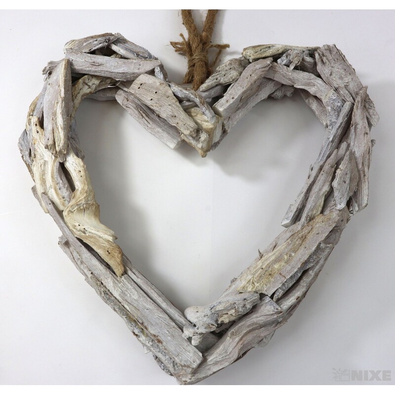 SRDCE D ZÁVĚS 36cm*BÍLÁ