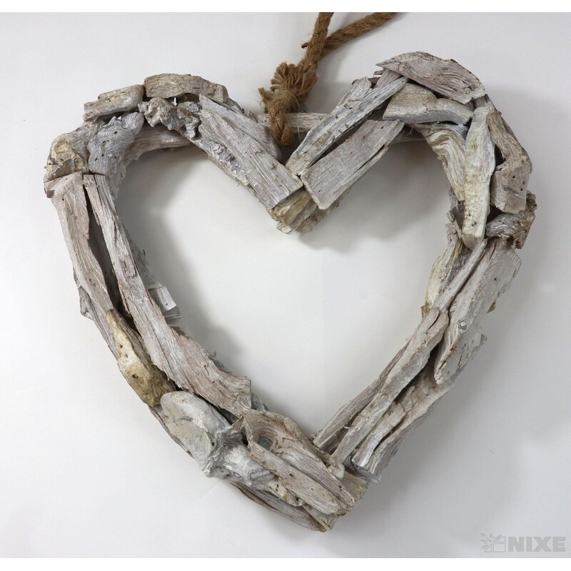 SRDCE D ZÁVĚS 36cm*BÍLÁ