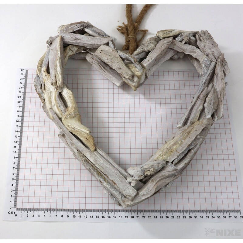 SRDCE D ZÁVĚS 36cm*BÍLÁ