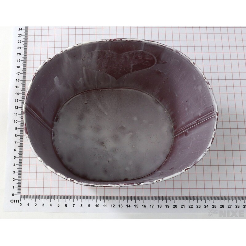 PLECHOVÁ MISKA OVÁL 19x12cm*RŮŽOVÁ