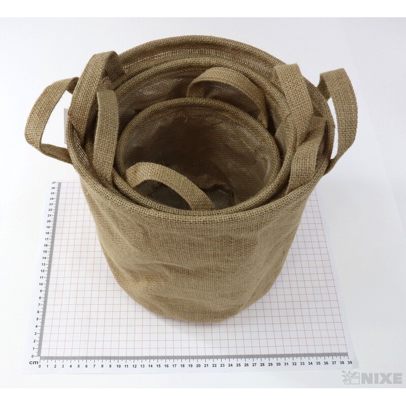 OBAL JUTA 23x25cm 21x21 19x19 16x13*PŘÍRODNÍ