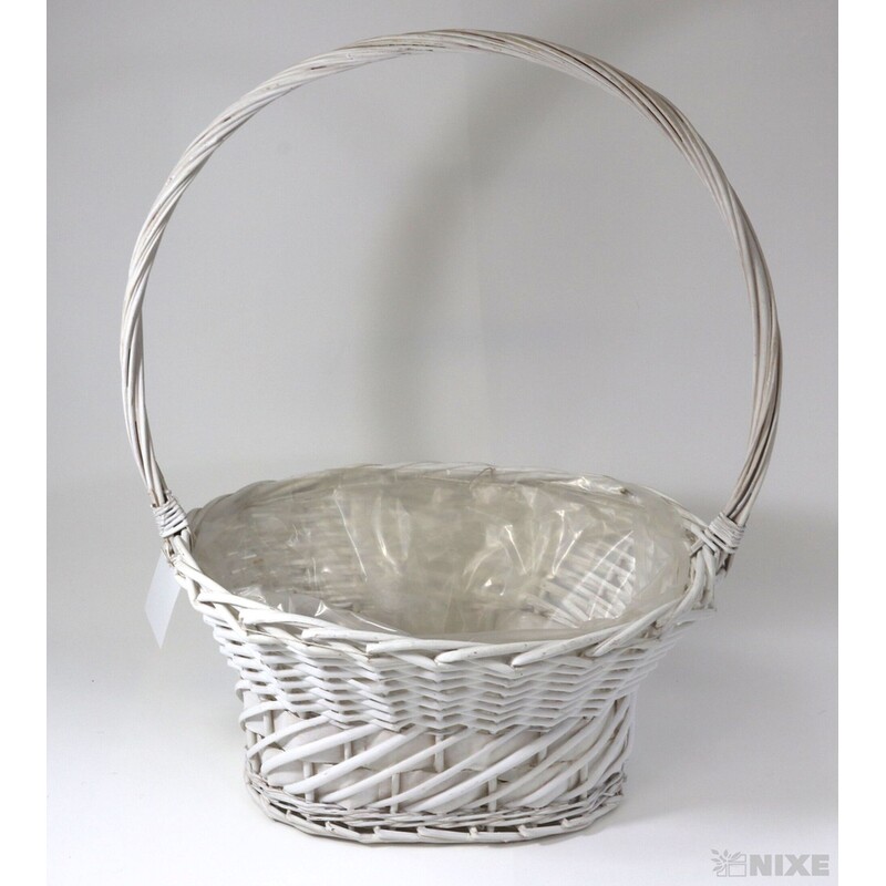 KOŠ PROUTĚNÝ 30x44x23cm*BÍLÁ