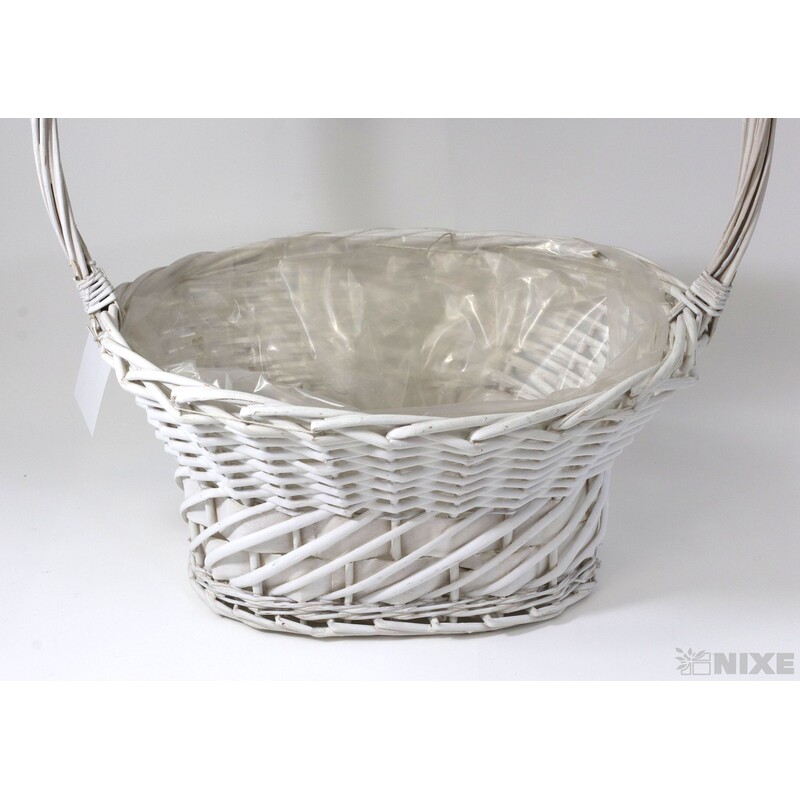 KOŠ PROUTĚNÝ 30x44x23cm*BÍLÁ