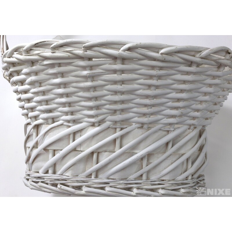 KOŠ PROUTĚNÝ 30x44x23cm*BÍLÁ