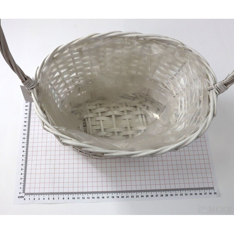 KOŠ PROUTĚNÝ 30x44x23cm*BÍLÁ