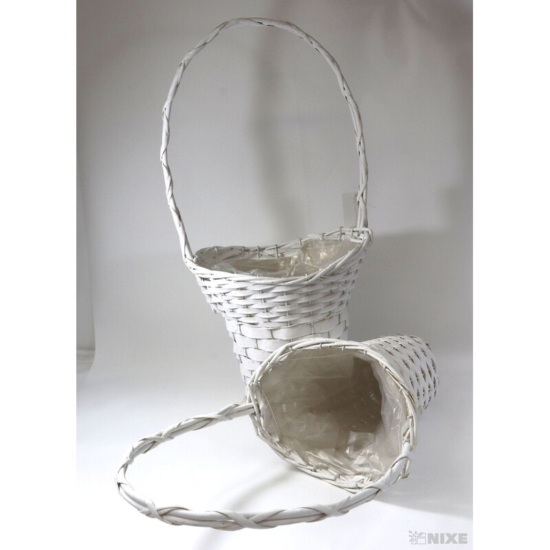 KOŠ PROUTĚNÝ 27x65x26cm 21X58X25*BÍLÁ