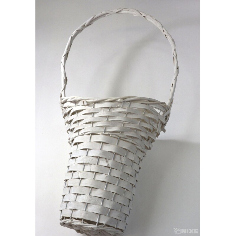 KOŠ PROUTĚNÝ 27x65x26cm 21X58X25*BÍLÁ