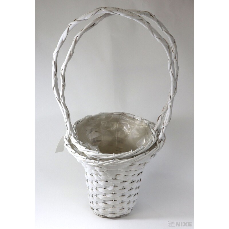 KOŠ PROUTĚNÝ 25x58x28cm 21X54X25*BÍLÁ