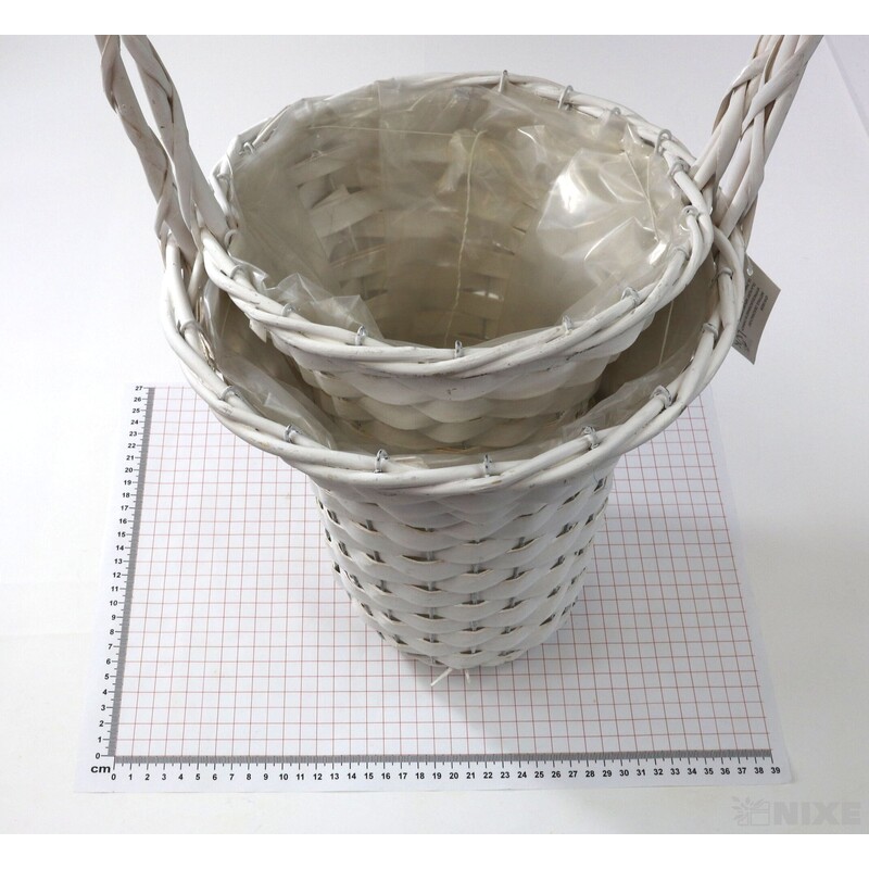 KOŠ PROUTĚNÝ 25x58x28cm 21X54X25*BÍLÁ