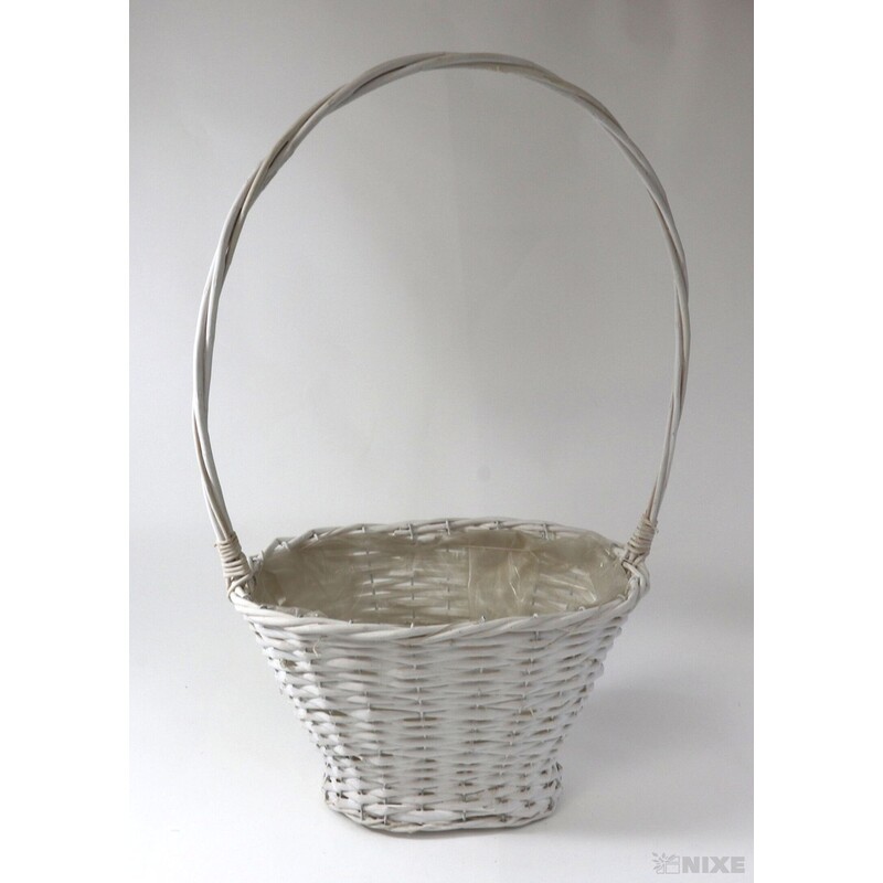 KOŠ PROUTĚNÝ 37x72x22cm 32x61x22 28x52x20*BÍLÁ