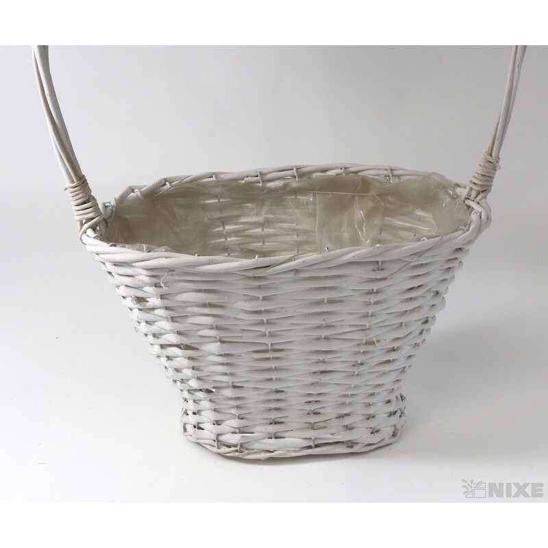 KOŠ PROUTĚNÝ 37x72x22cm 32x61x22 28x52x20*BÍLÁ