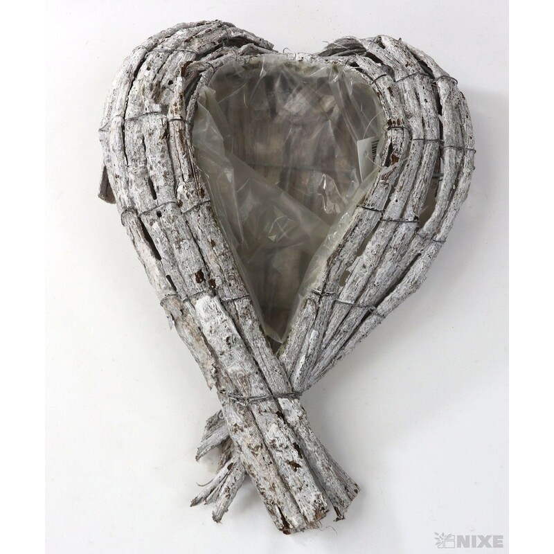 OBAL SRDCE 31x22x6cm*BÍLÁ V+