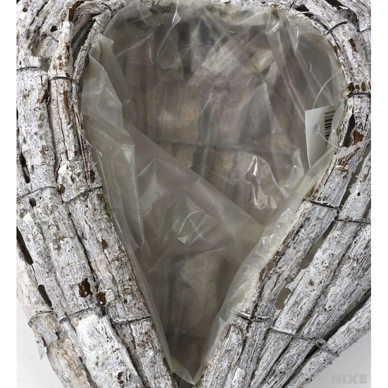 OBAL SRDCE 31x22x6cm*BÍLÁ V+