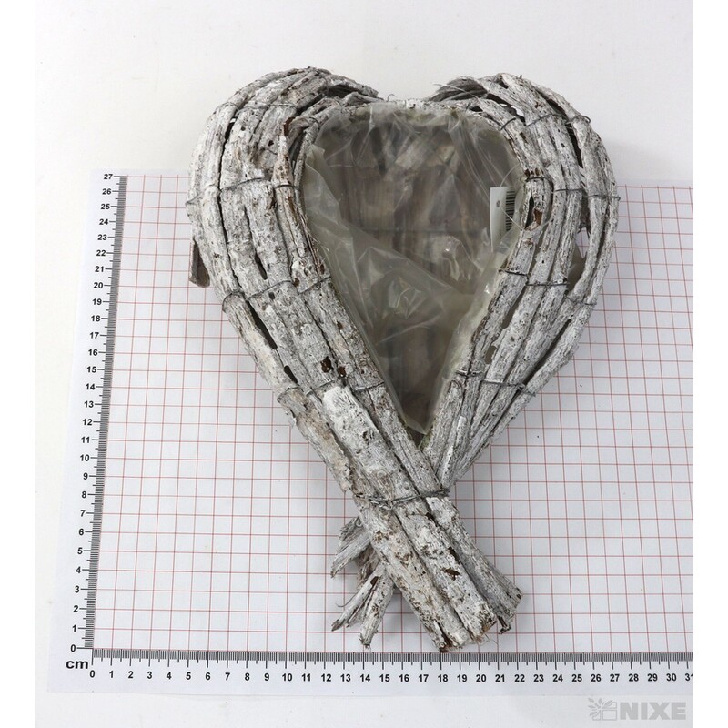 OBAL SRDCE 31x22x6cm*BÍLÁ V+