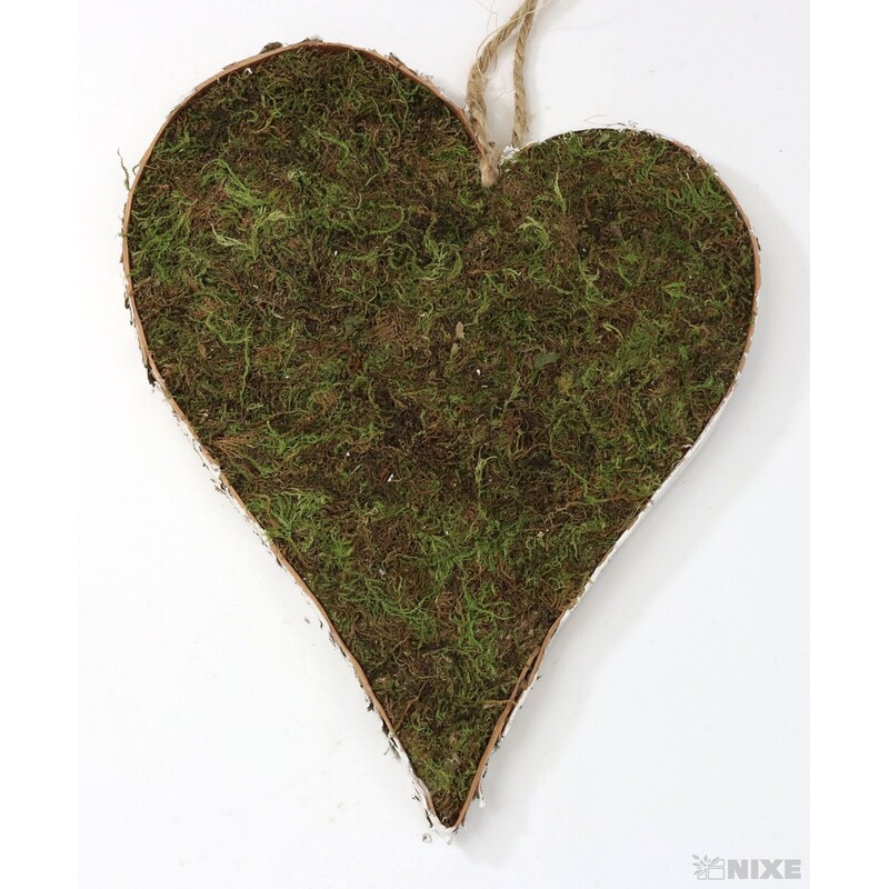 ZÁVĚS SRDCE 25x21x1,5cm*BÍLÁ