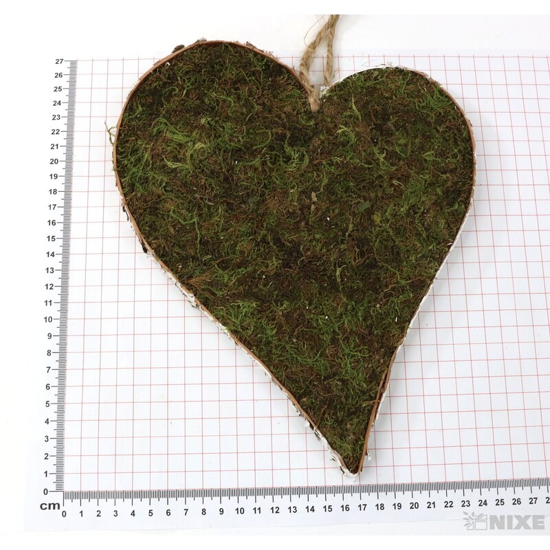 ZÁVĚS SRDCE 25x21x1,5cm*BÍLÁ