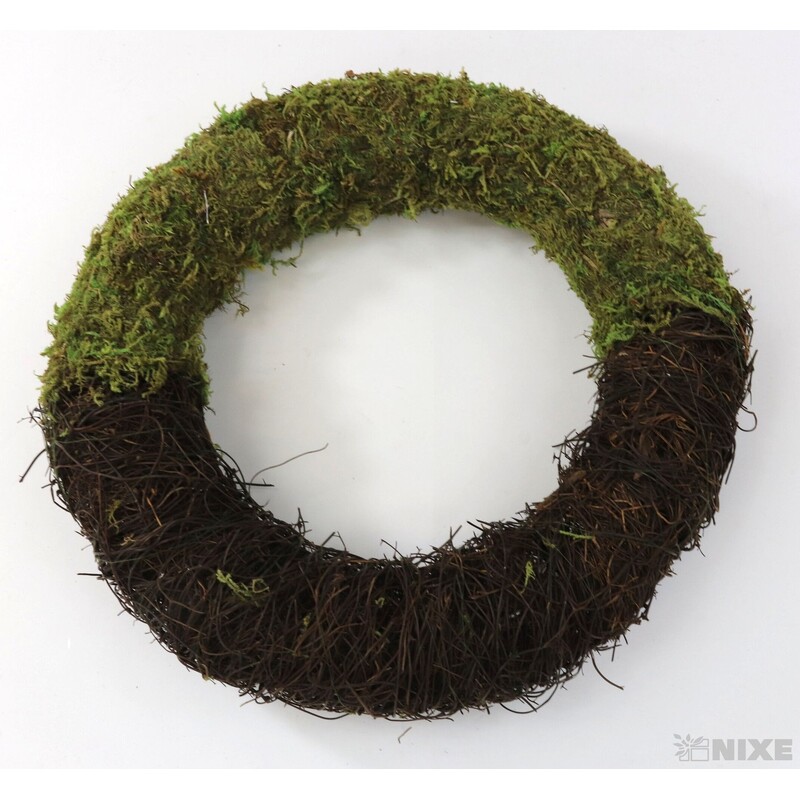 VĚNEC RÉVA 28cm*ZELENÁ+HNĚDÁ