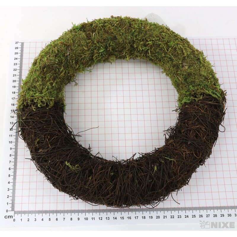 VĚNEC RÉVA 28cm*ZELENÁ+HNĚDÁ