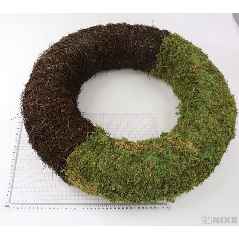 VĚNEC RÉVA 58cm*ZELENÁ+HNĚDÁ