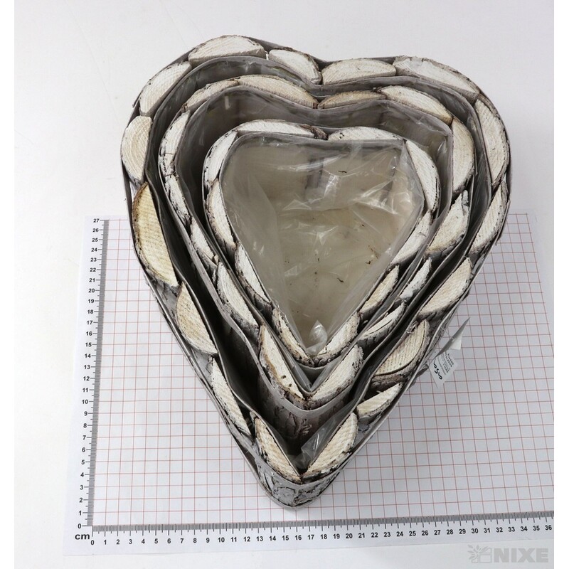 OBAL SRDCE KŮRA 36x28x10cm 28x24x10 22x18x9*PŘÍRODNÍ