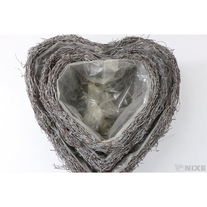 OBAL SRDCE RÉVA 31x29x10cm 25x23x10 19x19x8*BÍLÁ